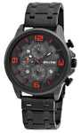 Elite Herren Chronograph mit Metallband rot