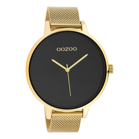 ooZoo C10553 gold schwarz Edelstahl Mesharmband