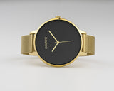 ooZoo C10553 gold schwarz Edelstahl Mesharmband