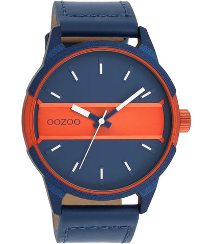 ooZoo C11232 blau orange Lederarmband