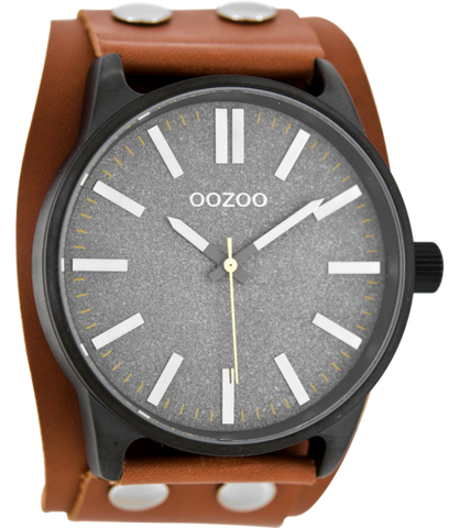 ooZoo C8282 grau cognac Lederband