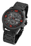 Elite Herren Chronograph mit Metallband rot