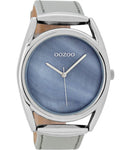 ooZoo C9165 stonegrey/grey pearl Ø43mm Damenuhr Lederarmband