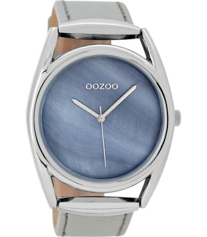 ooZoo C9165 stonegrey/grey pearl Ø43mm Damenuhr Lederarmband