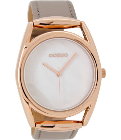 ooZoo C9168 taupe/pearl Ø43mm Damenuhr Lederarmband