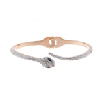 Edelstahl Armband Damen rosegold gold silber Schlange Strass