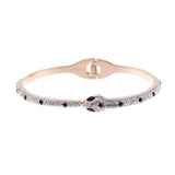 Edelstahl Armband Damen rosegold gold silber Schlange Strass