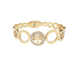 Edelstahl Armband Damen Lebensbaum gold silber Strass