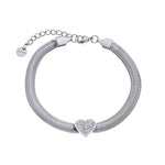 Produkte Edelstahl Armband Damen Herz gold silber Strass