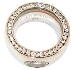 Edelstahlring Damenring 12mm rose silber gold Zirkonia