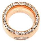 Edelstahlring Damenring 12mm rose silber gold Zirkonia