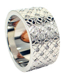 Edelstahlringe Damenring Band 12mm rose silber Strass